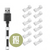 Organizador De Cables Set X12 Clips Adhesivos Separadores