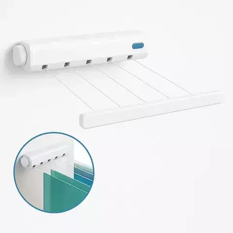 Tender Extensible 5 Sogas Retractil Reforzado Ropa Color Blanco