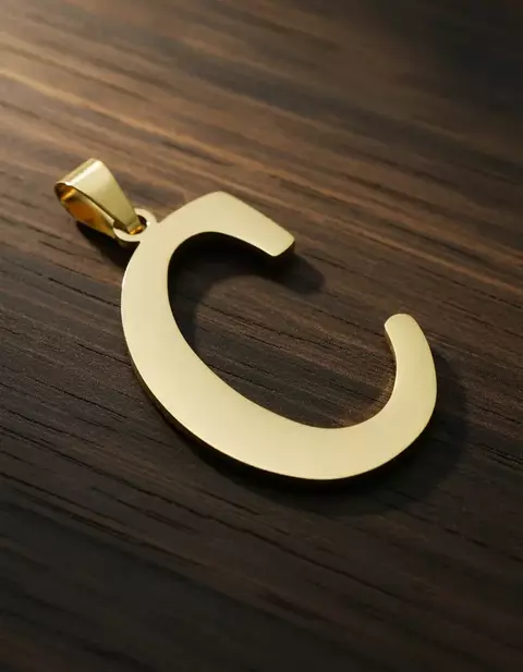 Letra pequeña acero dorado - comprar en línea