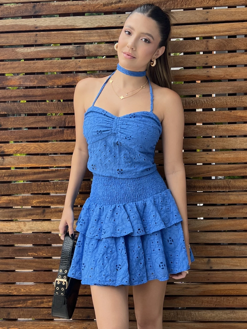 top aloha azul