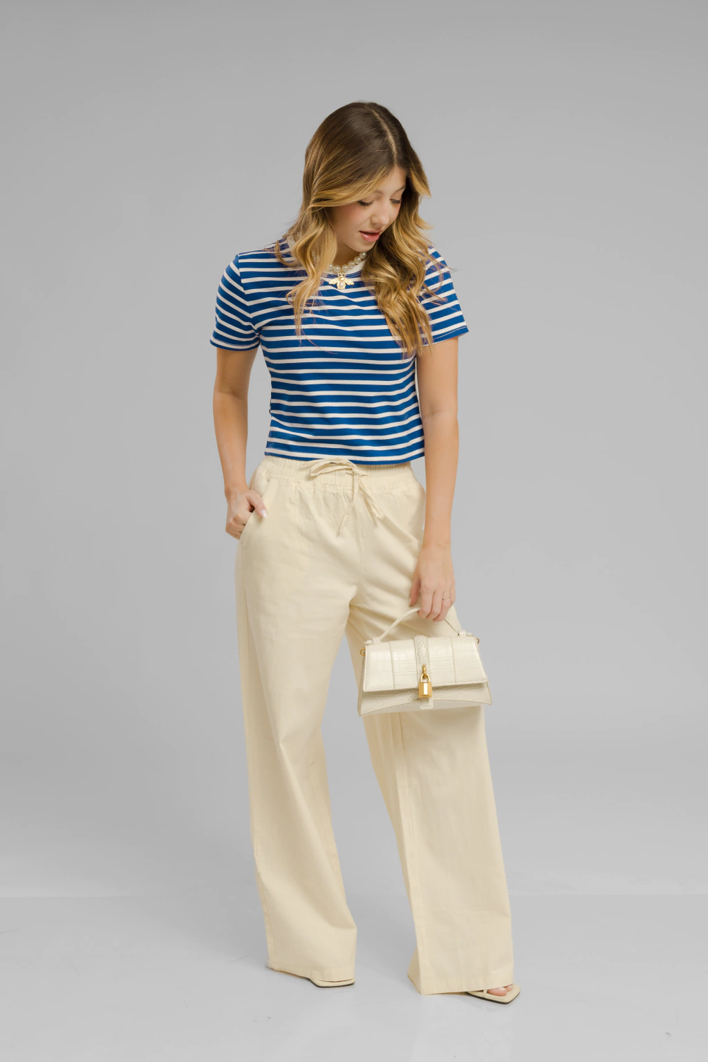 Calça linho MELBOURNE creme