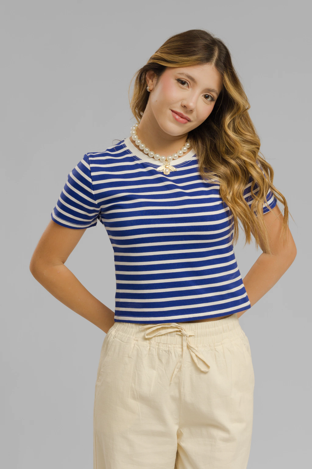 baby tee NAVY