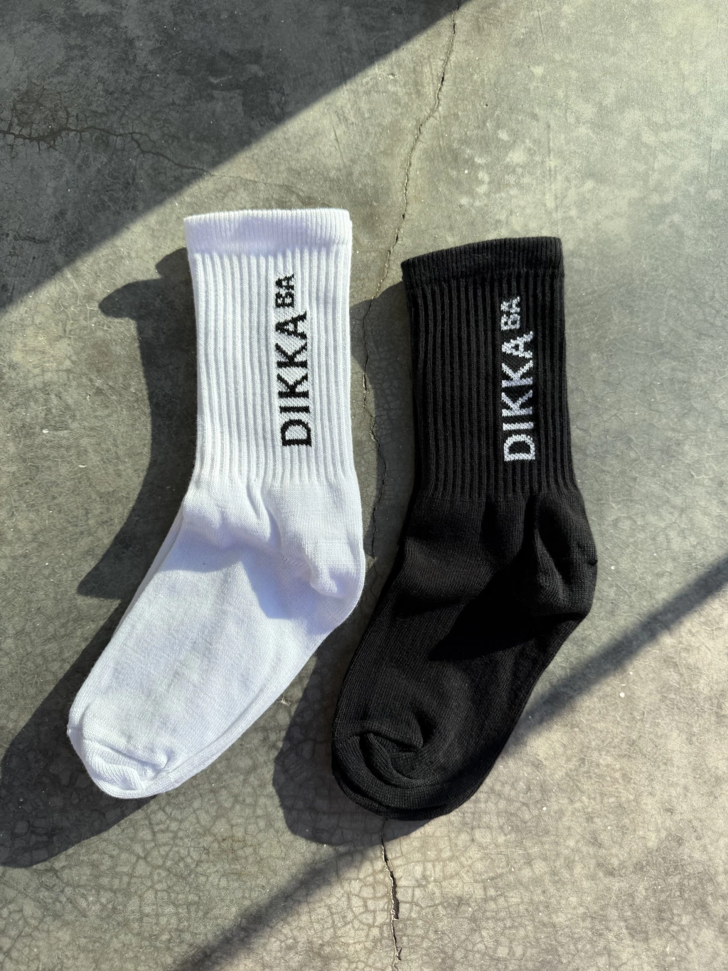 MEDIAS DIKKA BA x2 BLANCO y NEGRO