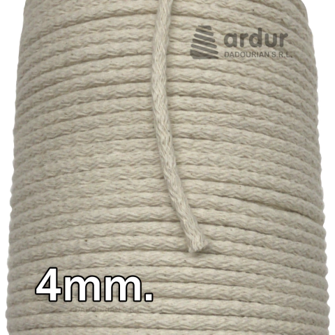 Cordón Algodón 4mm. x CANTIDAD (Sin Relleno)