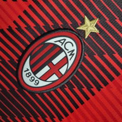 Camisa Milan Home 23/24 - Torcedor Puma Masculina - Vermelho e Preto - Esporte Chique - A sua loja de Importações de Artigos esportivos