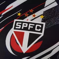 Camisa São Paulo Pré-jogo 25/26 - Torcedor Masculina - Preta com detalhes em branco e vermelho - loja online