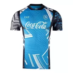 Camisa Napoli Pré-jogo 24/25 - Torcedor Masculina - Azul e Com Patrocínio