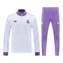 Conjunto Real Madrid 25/26 - Masculino - Roxo e branco