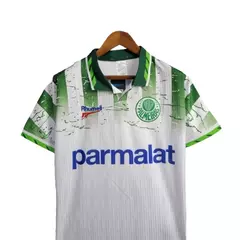 Camisa Retrô Palmeiras II 1996 - Rhumel Masculina - Branca com detalhes em verde com patrocínio Parmalat - comprar online