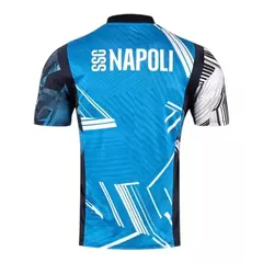 Camisa Napoli Pré-jogo 24/25 - Torcedor Masculina - Azul e Com Patrocínio na internet