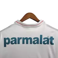 Camisa Retrô Palmeiras II 1997 - Masculina - Branca com detalhes em verde com patrocínio