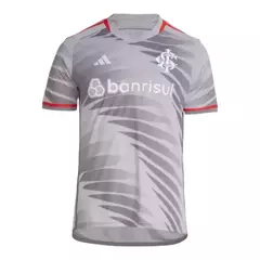 Camisa Internacional III 24/25 - Torcedor Masculina - Cinza com detalhes em vermelho