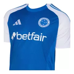 Camisa Cruzeiro I 25/26 - Torcedor Masculina - Azul e branca - Esporte Chique - A sua loja de Importações de Artigos esportivos
