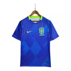 Camisa Seleção Brasileira II 25/26 - Torcedor Masculina - Azul com detalhes em verde