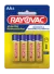 Pilha AA Pequena de Zinco c/ 4un - Rayovac