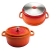 Caçarola Studio Antiaderente Cerâmica e Alumínio 3L Laranja c/ Vermelho - Hercules - comprar online