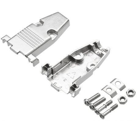 Capa Metálica Para Conector Db9 Com Kit Curto