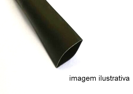 Espaguete Termo-Retrátil Diametro 5,0mm Preto (Metro)
