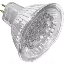 Lampada Led MR16-18 Leds 1W 110 Vac Branco B1-Pino Dicroica