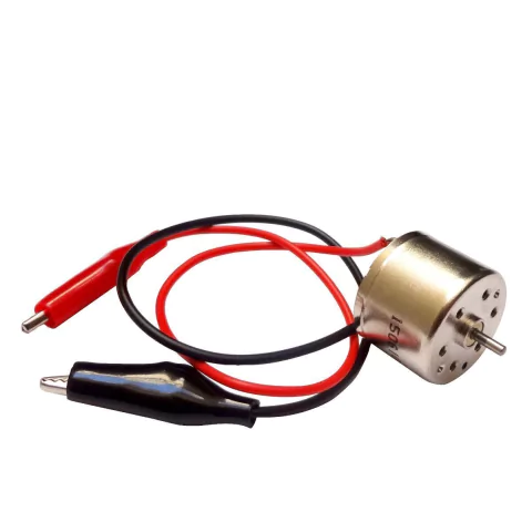 Micro Motor 310 1,5 - 6V Com Cabos e Garras Jacaré 7000 Rpm