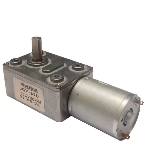 Motor DC Com Redução Metálica Reversível JGY370 12V 100Rpm