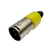 Plug Canon Macho Amarelo LS1001 3 Pinos (Comprimento 67,5mm)