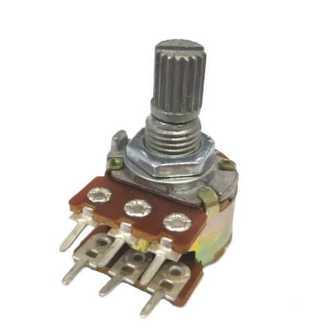 Potenciometro Linear Mini Duplo 100k L15 6t (wh148-2)