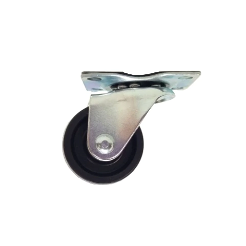 Rodízio Roda Boba 25Kg Base Giratória 4 Furos Roda Preto