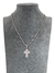 Gargantilha Cruz 6 Pedras Ouro Branco - comprar online