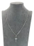 Kit Corrente Cadeado Tiljolinho e Pingente Crucifixo Prata 925