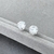 Par de Brinco Coroa de Diamante 8mm Ouro Branco - Medellin Joalheria