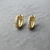 Par de Brinco Argola 16 Pedras Cravejado 11mm Banhado a Ouro 18k - Medellin Joalheria