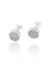 Par de Brinco Redondo Cravejado Ouro Branco - comprar online