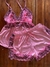 9355 - Baby Doll Liganete Premium Bicolor - Tulipa Rosé Lingeries