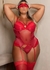 302102 - Espartilho Renda e Tule Vermelho, com Bojo. - comprar online