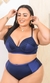 Biquini Com Bojo e Fio Duplo Hot Pant Azul Marinho