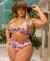 302266 - Biquini Estampado Reforçado e Calcinha Alta - Tulipa Rosé Lingeries