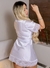 302601 - Robe de Renda e Cetim Curto com Amarração na Frente - comprar online