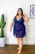 Camisola Renda e Tule sem Bojo Azul Marinho - comprar online