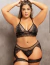 302376 - Cropped sem Bojo em Arrastão e Cinta Liga - Tulipa Rosé Lingeries