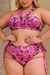 9400 - Biquini Roberta Rosa Estampado Floral - Tulipa Rosé Lingeries