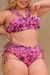 9400 - Biquini Roberta Rosa Estampado Floral - comprar online