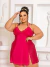 9922 - Camisola Sensual Liganete e Renda - Tulipa Rosé Lingeries