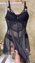 200559 - Camisola com Bojo, Renda e Tule com Fenda Frontal na internet