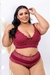 Conjunto Com Aro e Sem Bojo Renda Importada Marsala