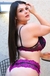 200762 - Conjunto Renda Bicolor Com Aro - Preto com Pink - comprar online