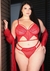 20302 - Look Completo Conjunto + Robe Tule Longo Vermelho na internet