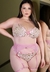 200654 - Look Completo Conjunto + Cinta Liga Rosé com Estampa