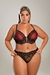 302145 - Conjunto Cropped Com Bojo em Tule e Renda Preto