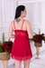 9061 - Camisola Liganete Premium com Detalhes em Renda Vermelha na internet